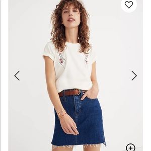 Madewell Stretch Denim Straight Mini Skirt